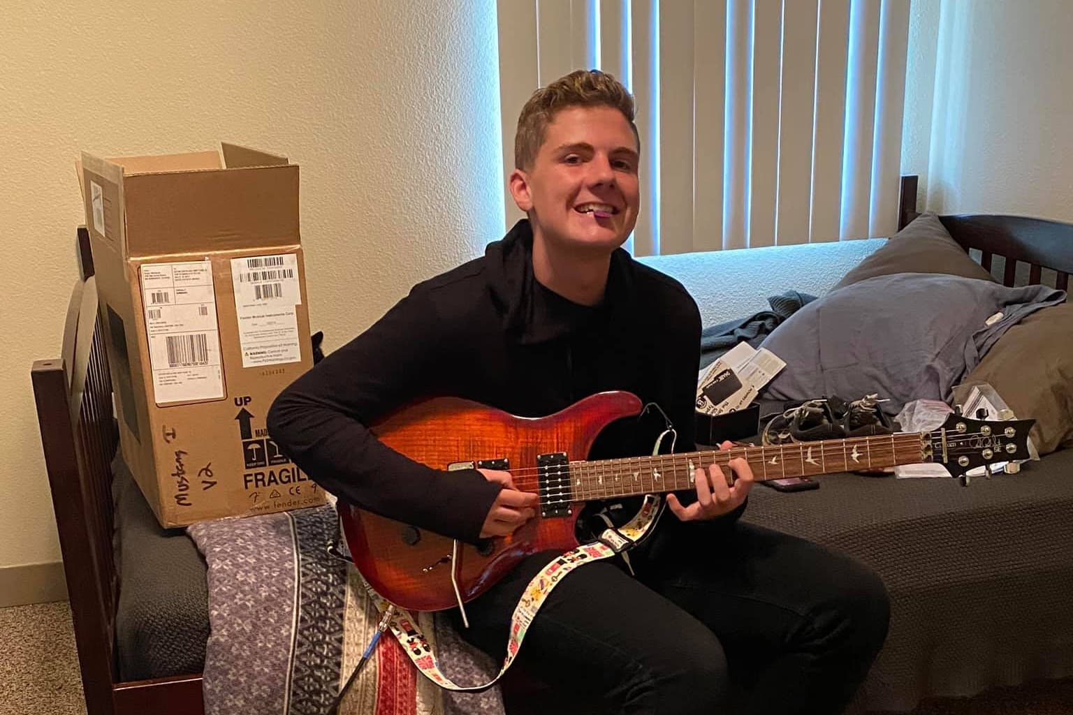 Jarrett with first electric guitar